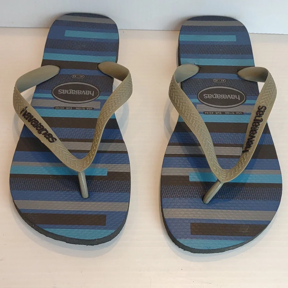 Men's Havaianas Classic Flip-Flops Blue/Gray/Black